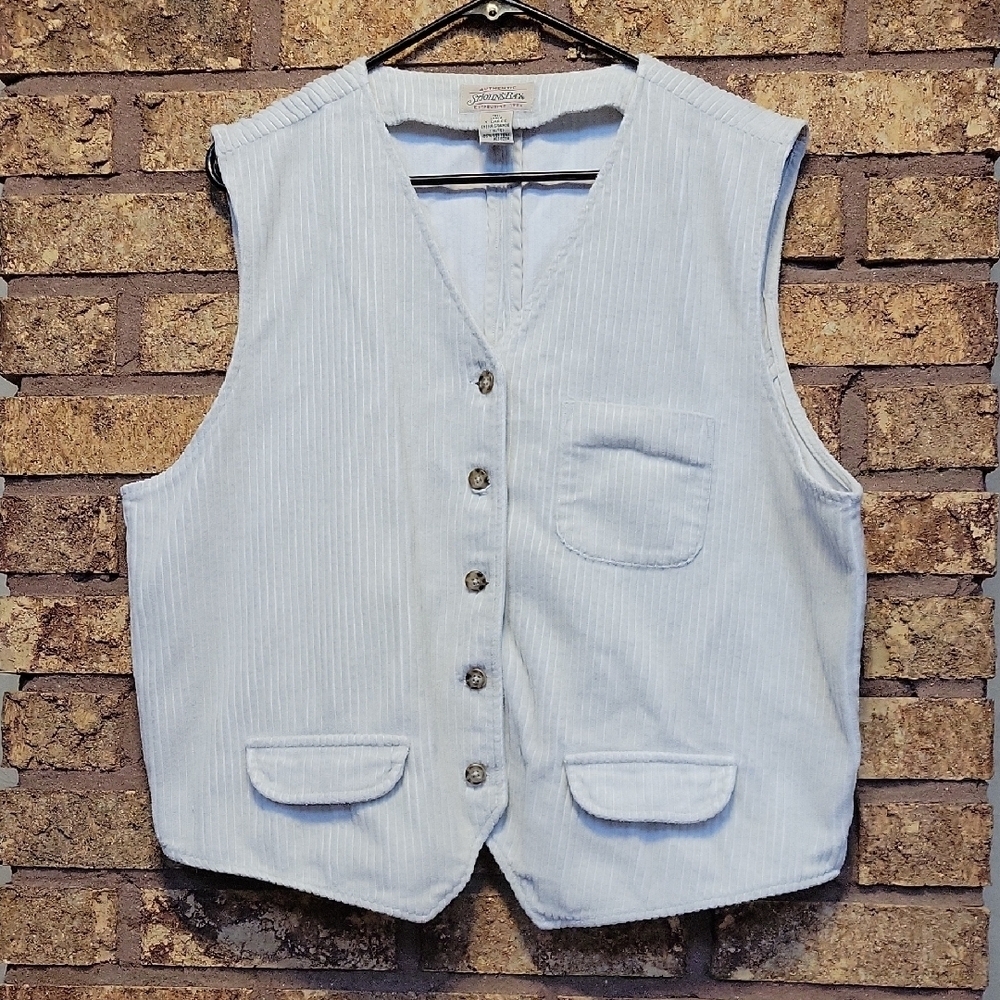 St. John's Bay Cotton Corduroy Vest Size 16/18 XL Tall